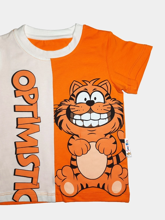 Ikki qismli bolalar to'plami GARFIELD, shortilar va futbolka