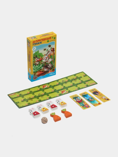 Дорожная игра для детей "Step Puzzle Морковные гонки", 1 шт - 