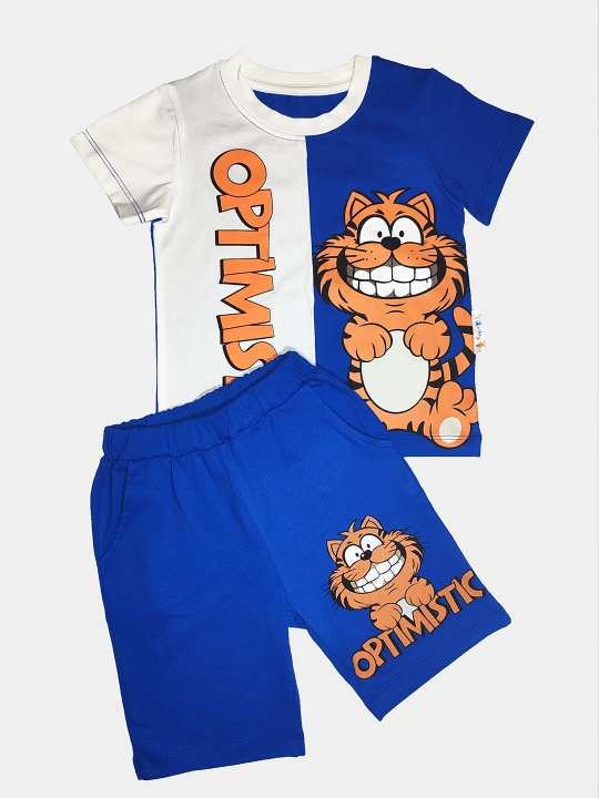 Ikki qismli bolalar to'plami GARFIELD, shortilar va futbolka