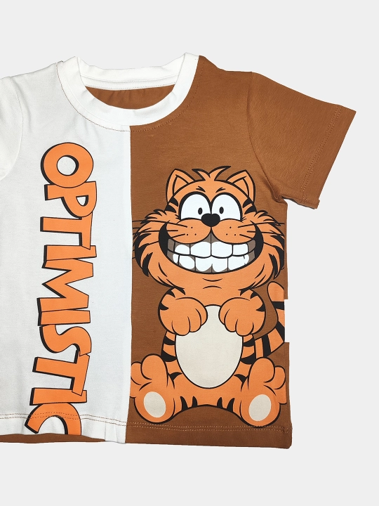 Ikki qismli bolalar to'plami GARFIELD, shortilar va futbolka