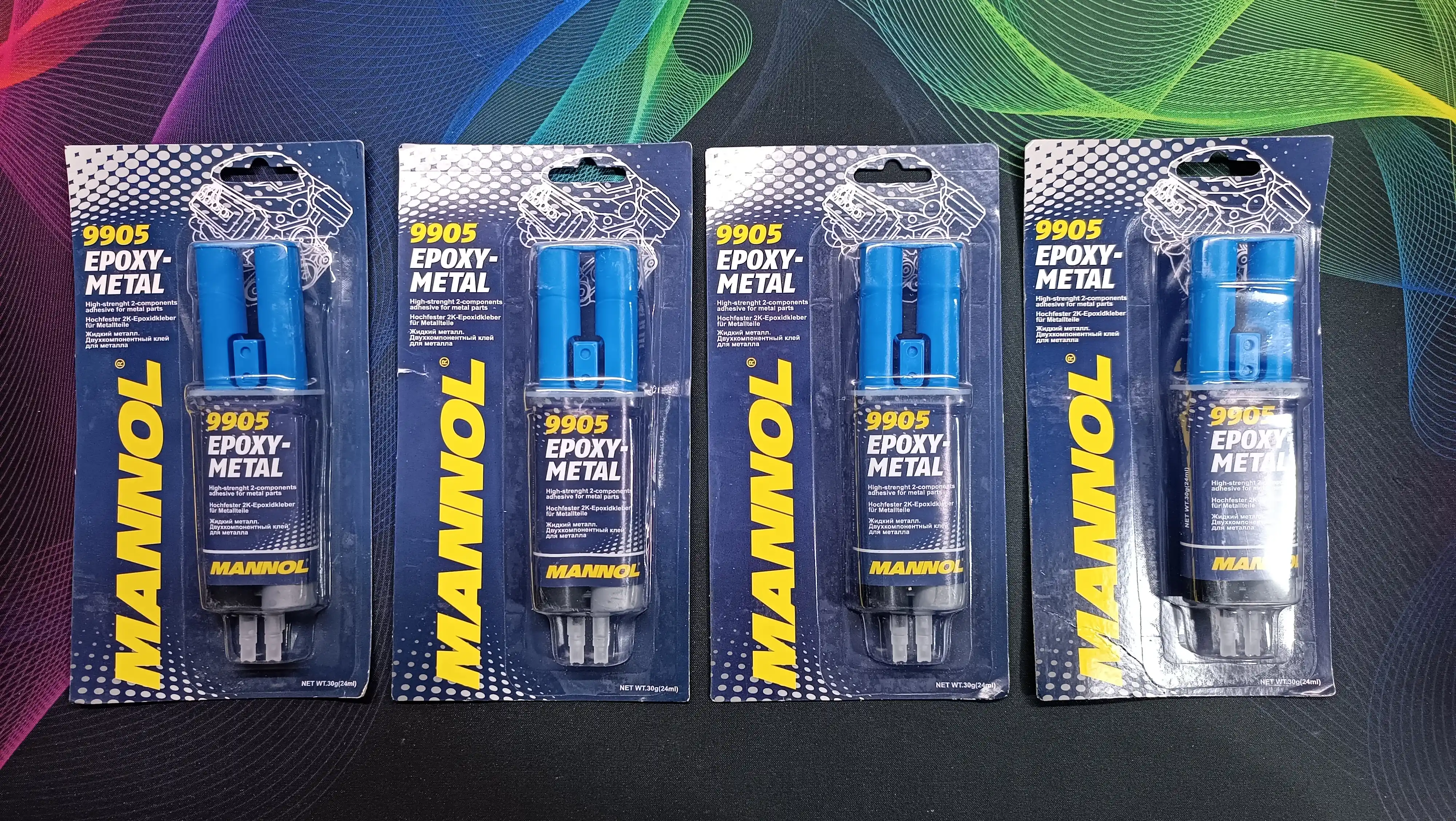 Yelim epoksid ikki komponentli Mannol Epoxy-Metal va Plastik 9905, 30 g
