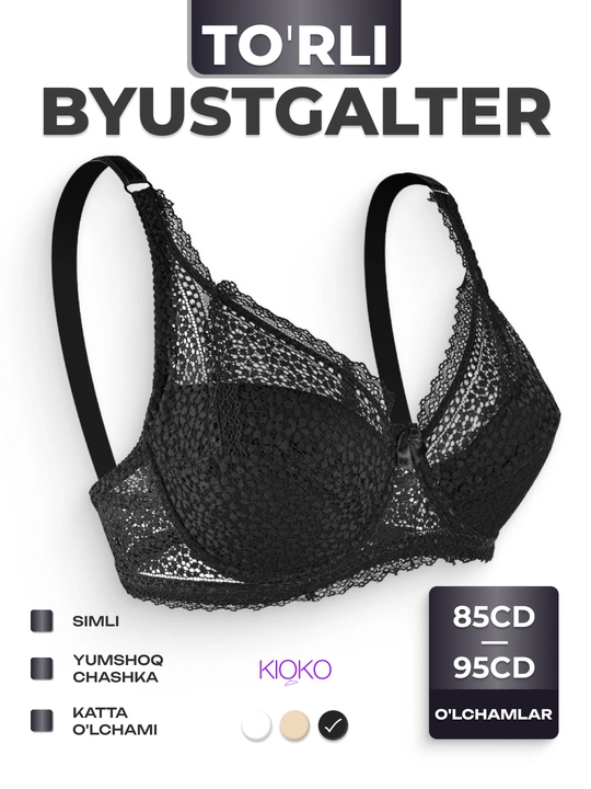 Ayollar uchun torli byustgalteri Kioko, torli kostochkali lifchik, B-C chashkasi lifchik - 
