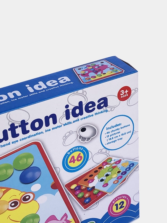 Мозаика с кнопками Button idea, 12 трафаретов