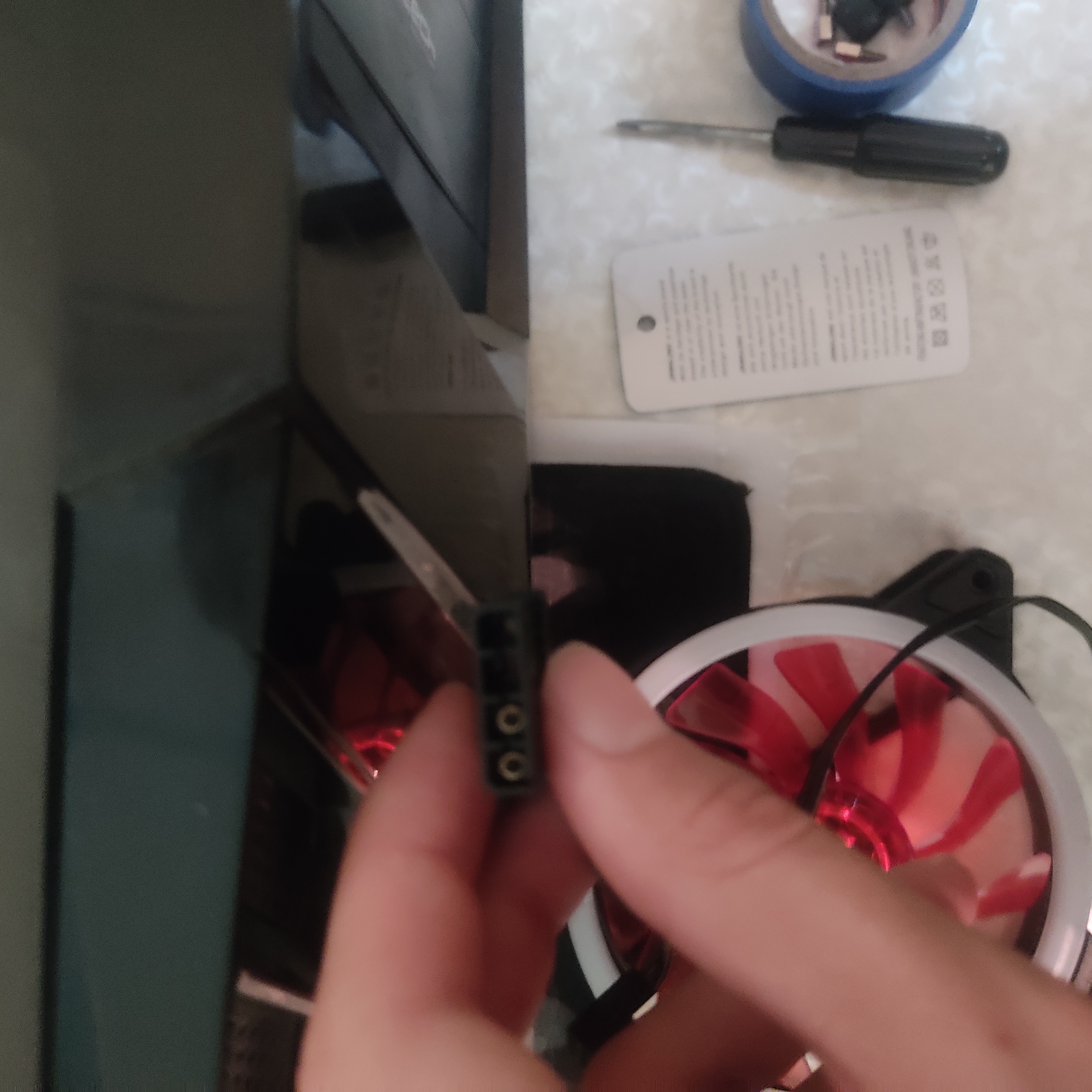 Kompyuter sovutish ventilyatori, 120 mm, yuqori havo oqimi, RPM, 12V, DC. LED yorug'lik bilan