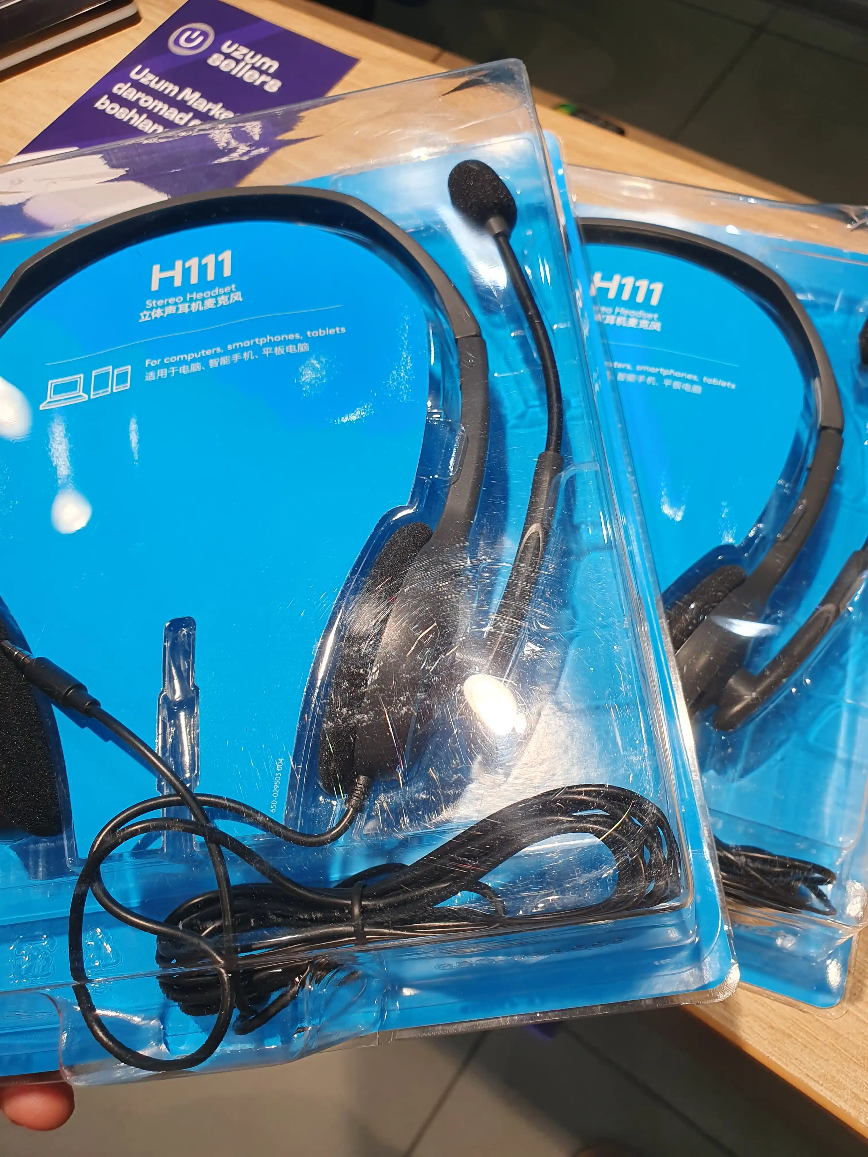 Logitech h111 minigarnituralari, call Center uchun kompyuter minigarnituralari