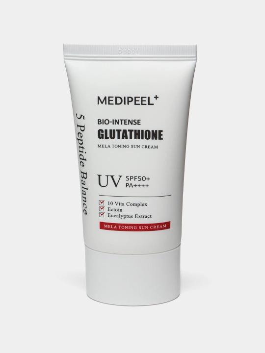 Солнцезащитный крем для лица, MEDIPEEL+, Active silky, Vitamin, Cica-nol B5, Collagen, Glutathione, Hyal aqua, 50 мл