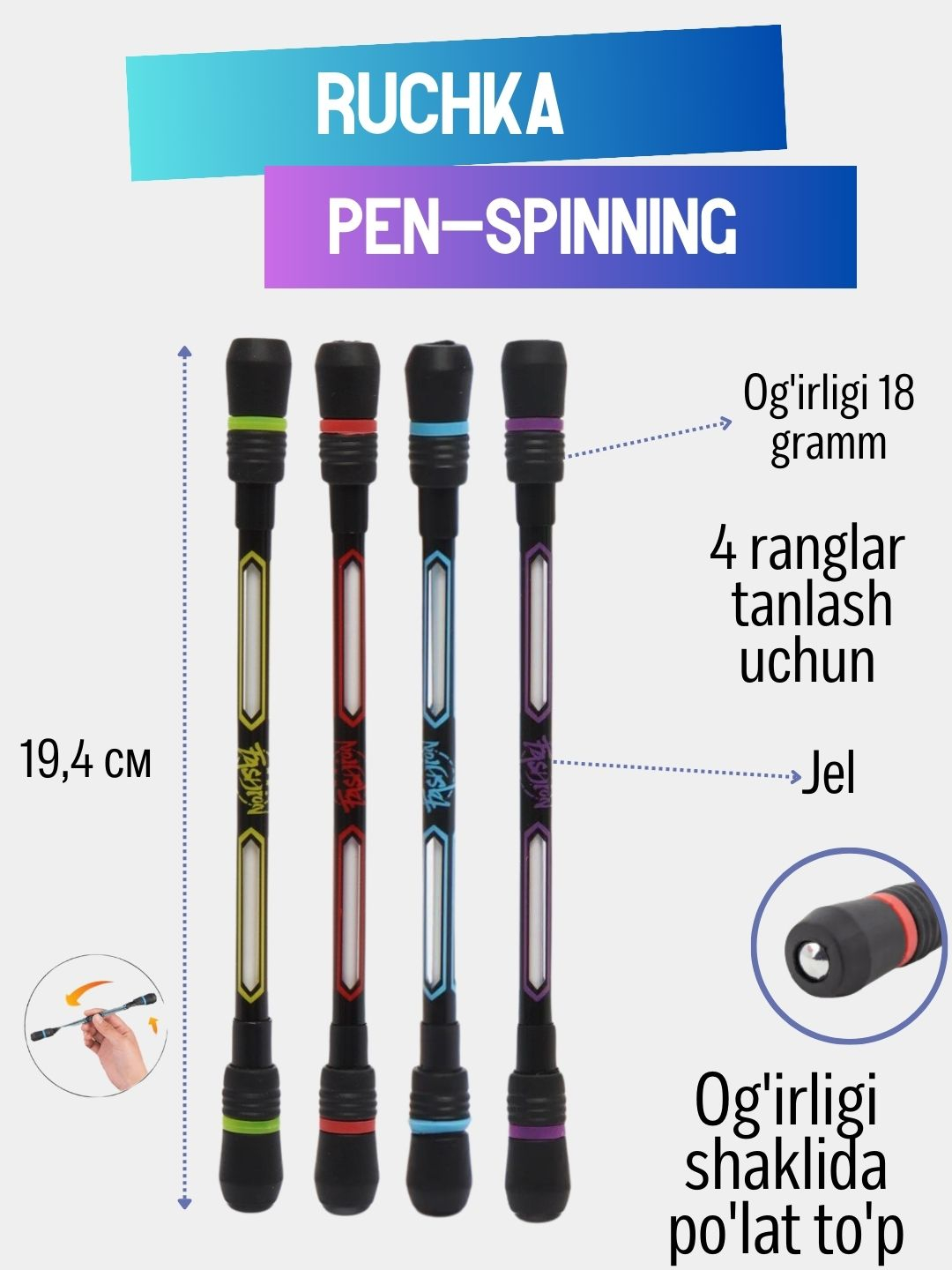 Ручка Pen-Spinning, трюковая гелевая ручка купить по низким ценам в ...