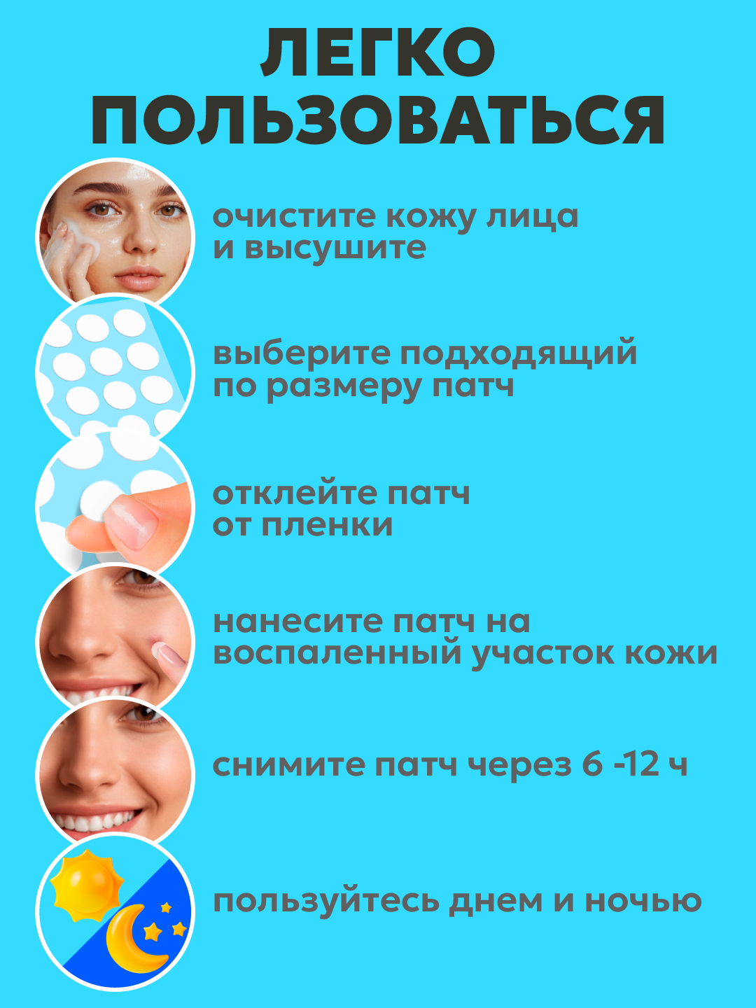 Патчи от прыщей и акне, против воспалений с маслом чайного дерева