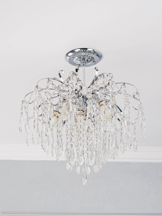 Хрустальная потолочная люстра, 3 размера, 5 цветов, для спальни, гостиной, кухни, прихожей