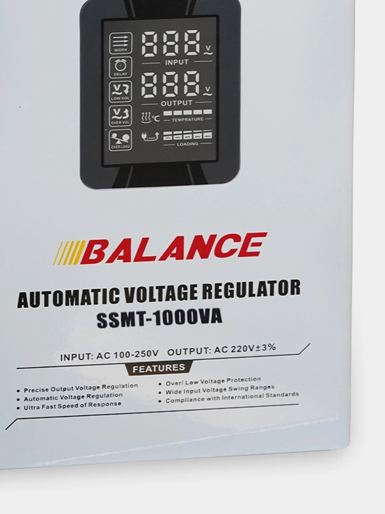 Kuchlanish stabilizatori Balance 1 kVA 1000 VA, latorli, 100-250V