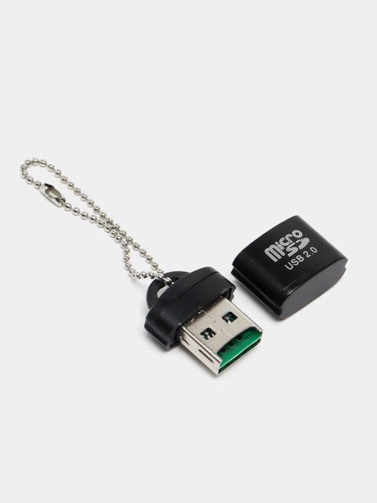 Картридер USB-адаптер Micro SD Black 