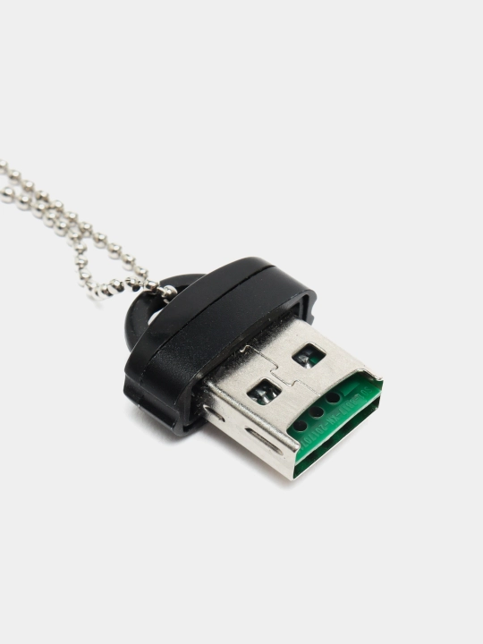 Картридер USB-адаптер Micro SD Black 