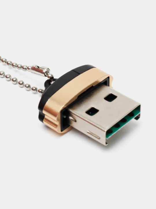 Картридер USB-адаптер Micro SD Black 