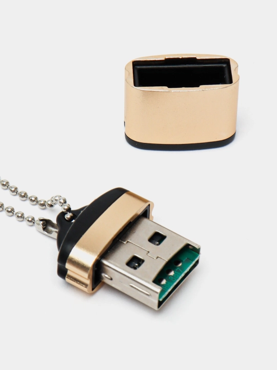 Картридер USB-адаптер Micro SD Black 