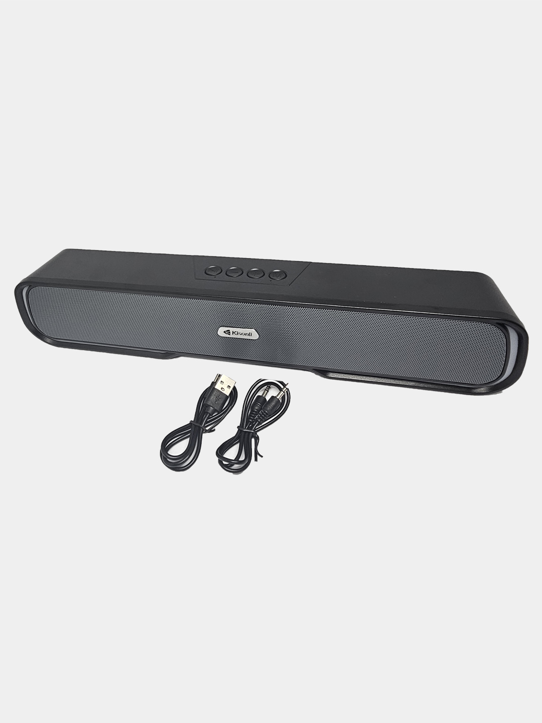 Kisonli LED-913 саундбар, колонка с Bluetooth и RGB подсветкой, беспроводная, серый цвет