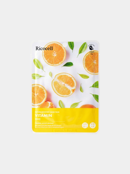 Yuz uchun multi niqoblar to'plami , Koreya mahsuloti RICOCELL NATURE RECOVERY MASK PACK - 
