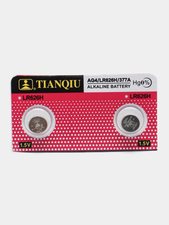 Батарейка для часов TIANQIU LR626SH, 377, AG4, 2 шт