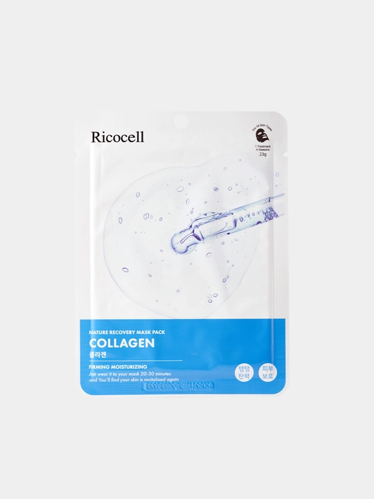 Yuz uchun multi niqoblar to'plami , Koreya mahsuloti RICOCELL NATURE RECOVERY MASK PACK