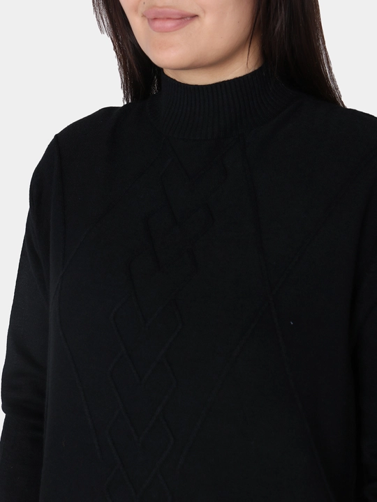 Ayollar uchun kaşmir va lyureksli tunika, issiq, yumshoq, universal o‘lcham