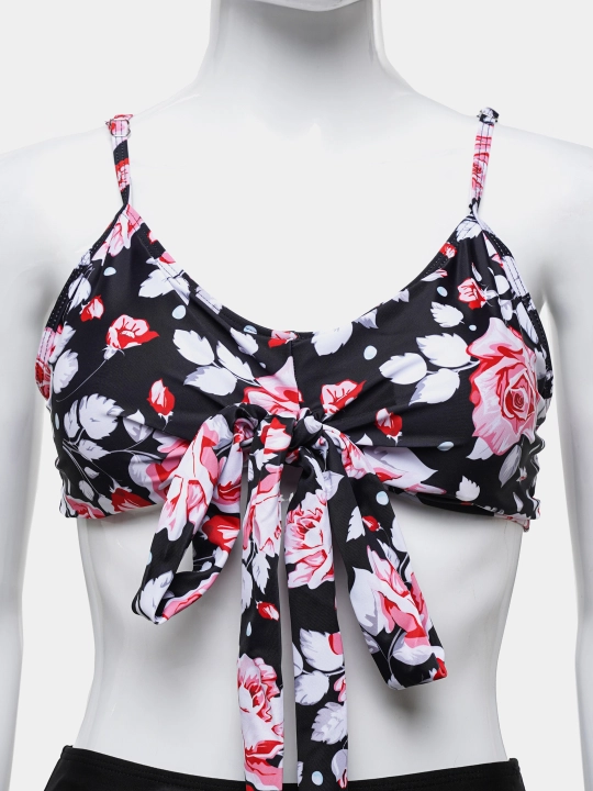 Ayollar uchun alohida suzish kiyimi, bel qismi baland ko‘krakpech va trusik