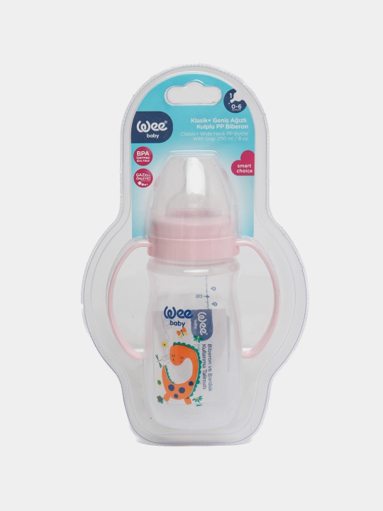 Сhaqaloq uchun shisha Weebaby Classic, tutqichlar bilan, 250 ml - 