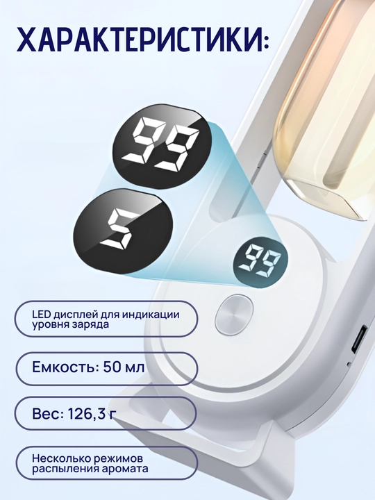Ароматический диффузор, очиститель, увлажнитель воздуха в комплекте, 1 аппарат и ароматы