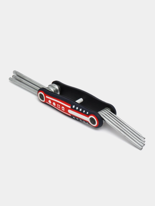 Olti burchakli to'plam T40, T30, T27,T25,T20,T15, T10,T9 nasadkalariga ega multitool