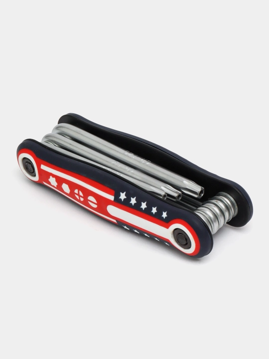 Olti burchakli to'plam T40, T30, T27,T25,T20,T15, T10,T9 nasadkalariga ega multitool