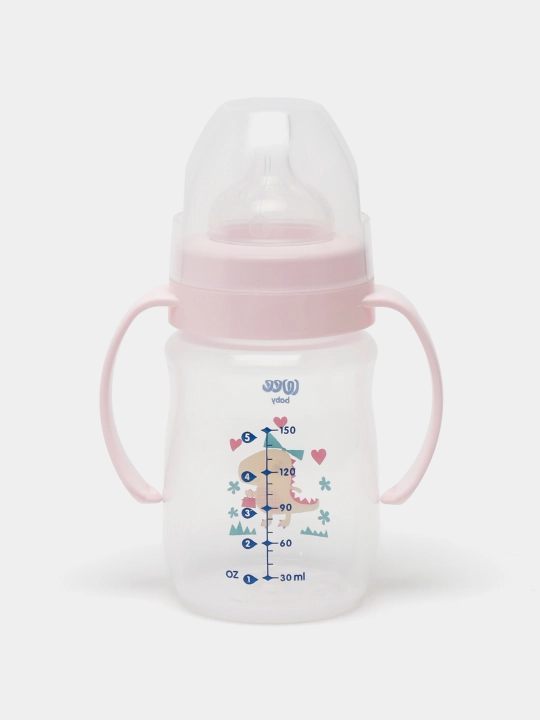 Keng bo'yinli va tutqichli oziqlantirish shishasi Classic Plus Wee baby, 150 ml