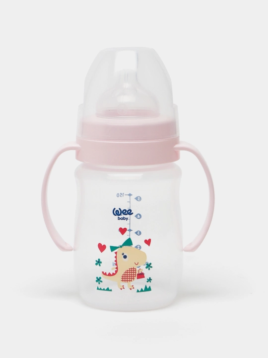 Keng bo'yinli va tutqichli oziqlantirish shishasi Classic Plus Wee baby, 150 ml - 