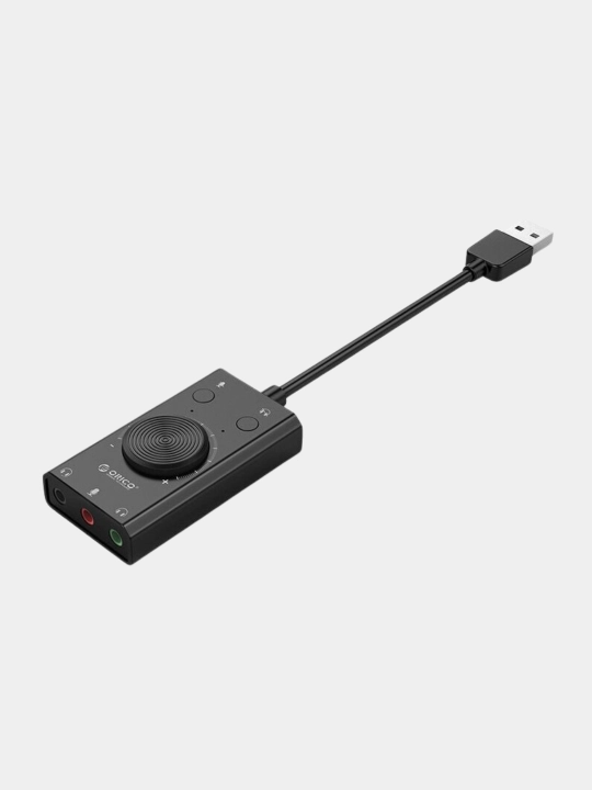 Orico ovoz kartasi, 3D sound, 3 AUX, ovoz balandligini boshqarish, tashqi ovoz kartasi