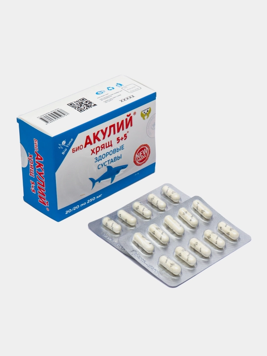 Био Акулий Хрящ 500 мг/40 капсул - 