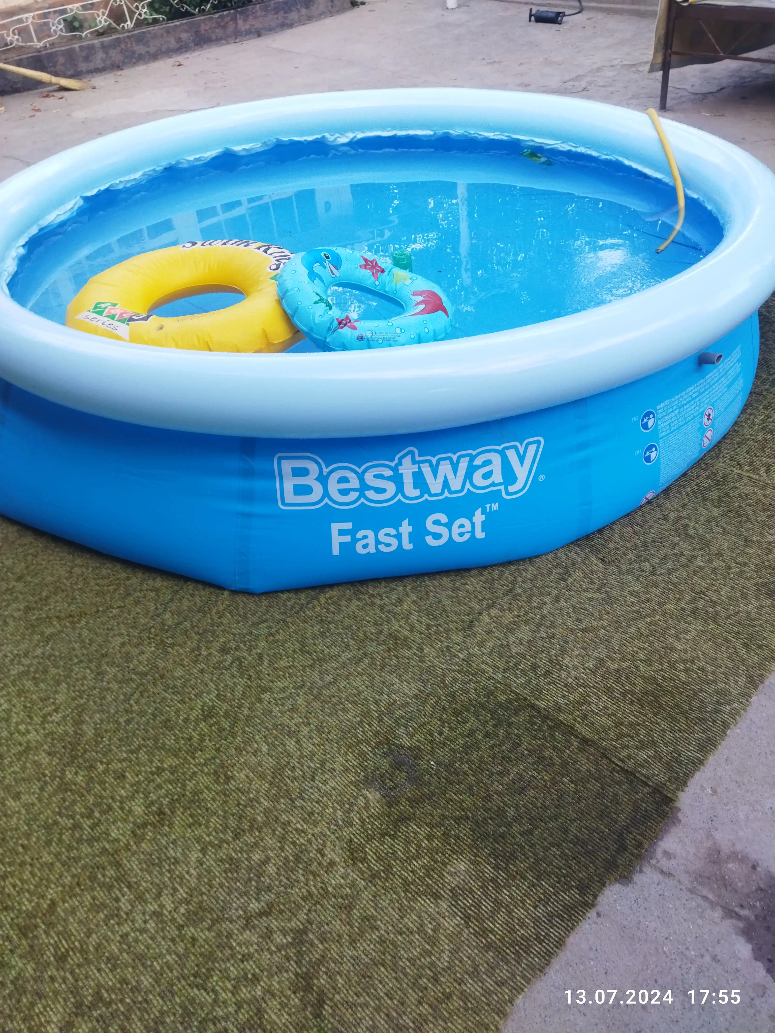 Надувной бассейн 305 * 76 см, Bestway 57266, круглый