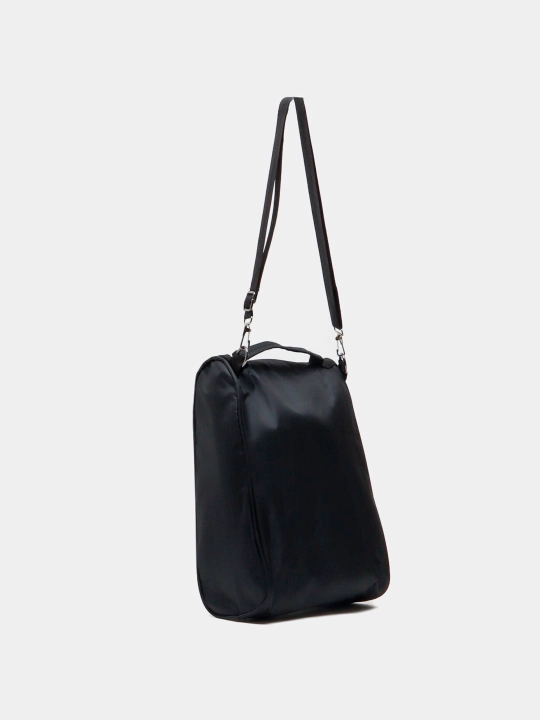 Сумка Paneled Upright Insulated Lunchbox, черная, серебристая, универсальный размер