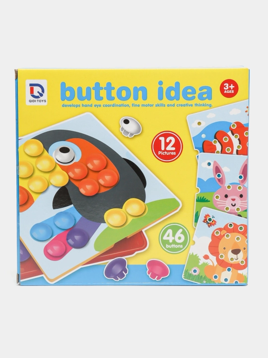 Tugmachali mozaika Button idea, 12 ta trafaret