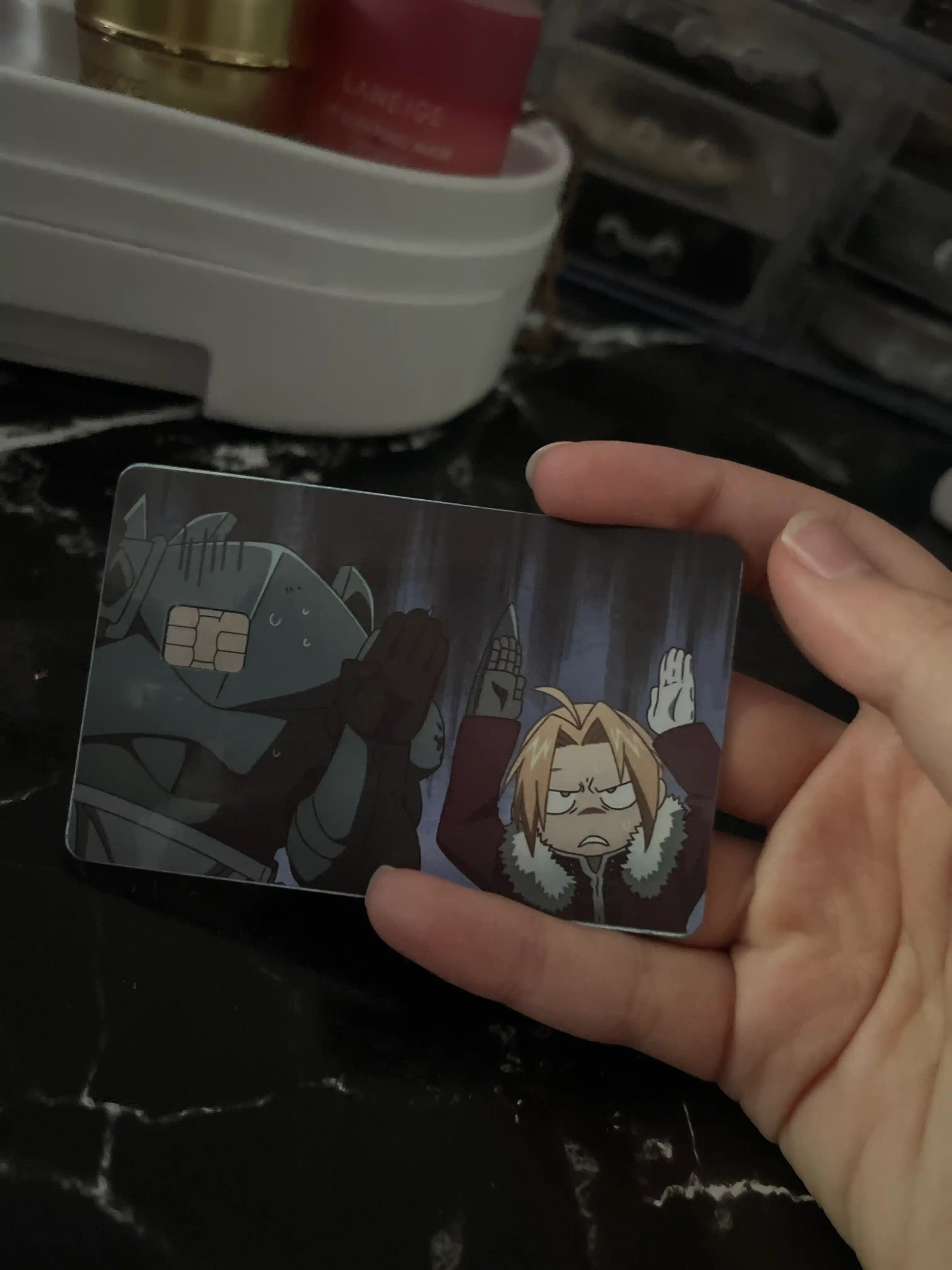 Bank kartasi va chipta stikerlari, anime