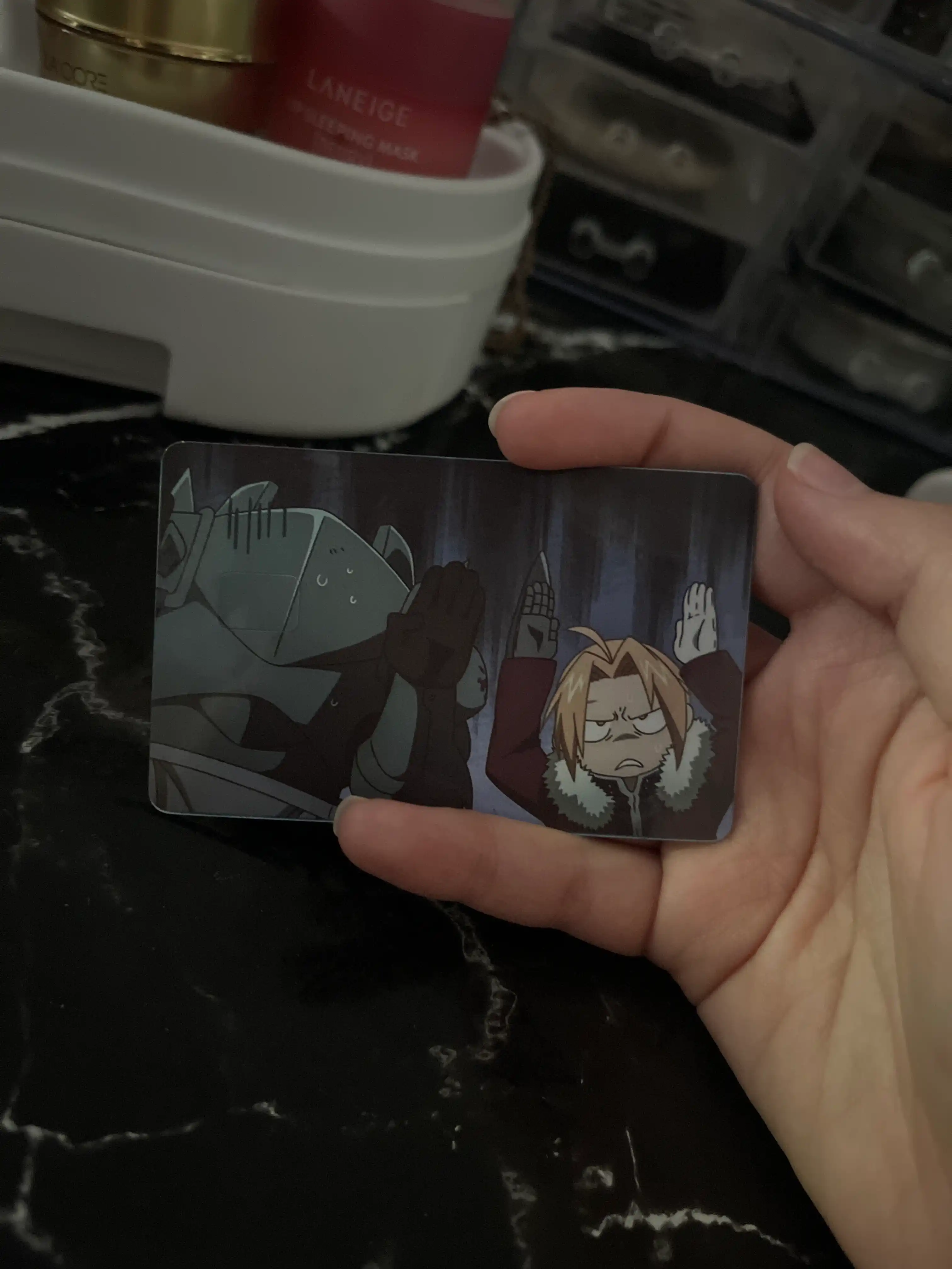 Bank kartasi va chipta stikerlari, anime