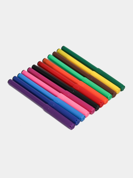 Hatber COLOR TOUR Blister o'ramida flomasterlari, 12 rang