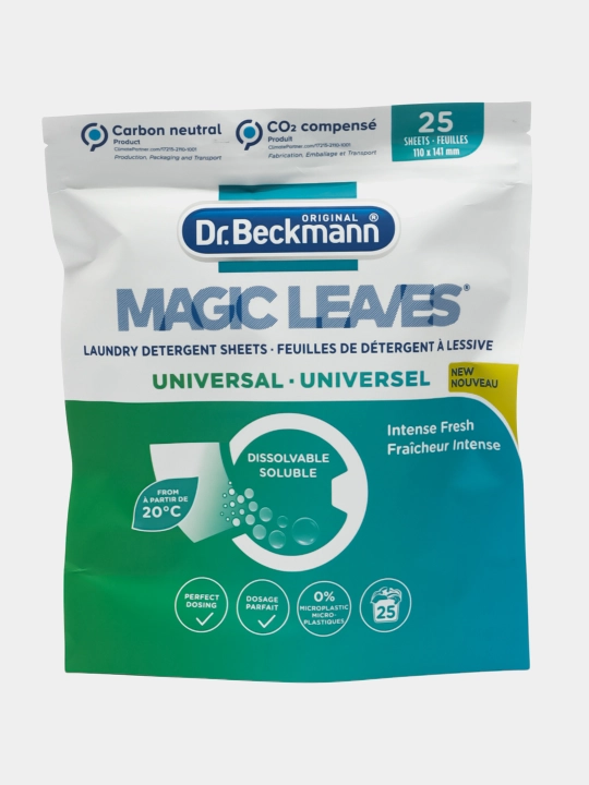Салфетки для стирки "Dr. Beckmann Magic Leaves", 25 штук