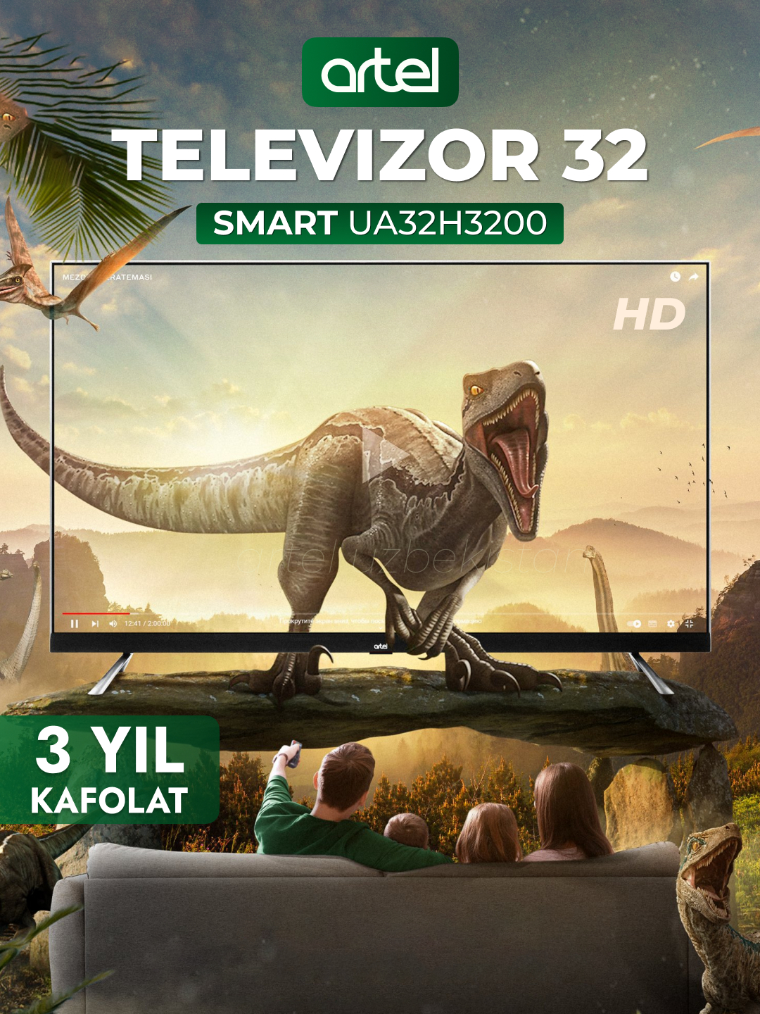 Смарт телевизор Artel 32" UA32H3200, Android TV, 81 см купить по низким ...