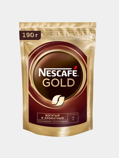 Натуральный растворимый кофе Nescafe Gold C144 DP, 190 г — GROCERY-P052661