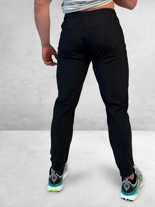 Erkaklar yupqa shimlari, sport, fitnes, yugurish uchun, qora, kichik o'lchamda 145-175 sm