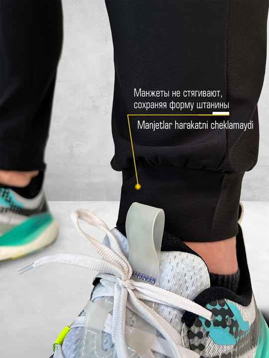 Erkaklar yupqa shimlari, sport, fitnes, yugurish uchun, qora, kichik o'lchamda 145-175 sm