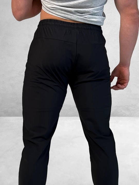 Erkaklar yupqa shimlari, sport, fitnes, yugurish uchun, qora, kichik o'lchamda 145-175 sm