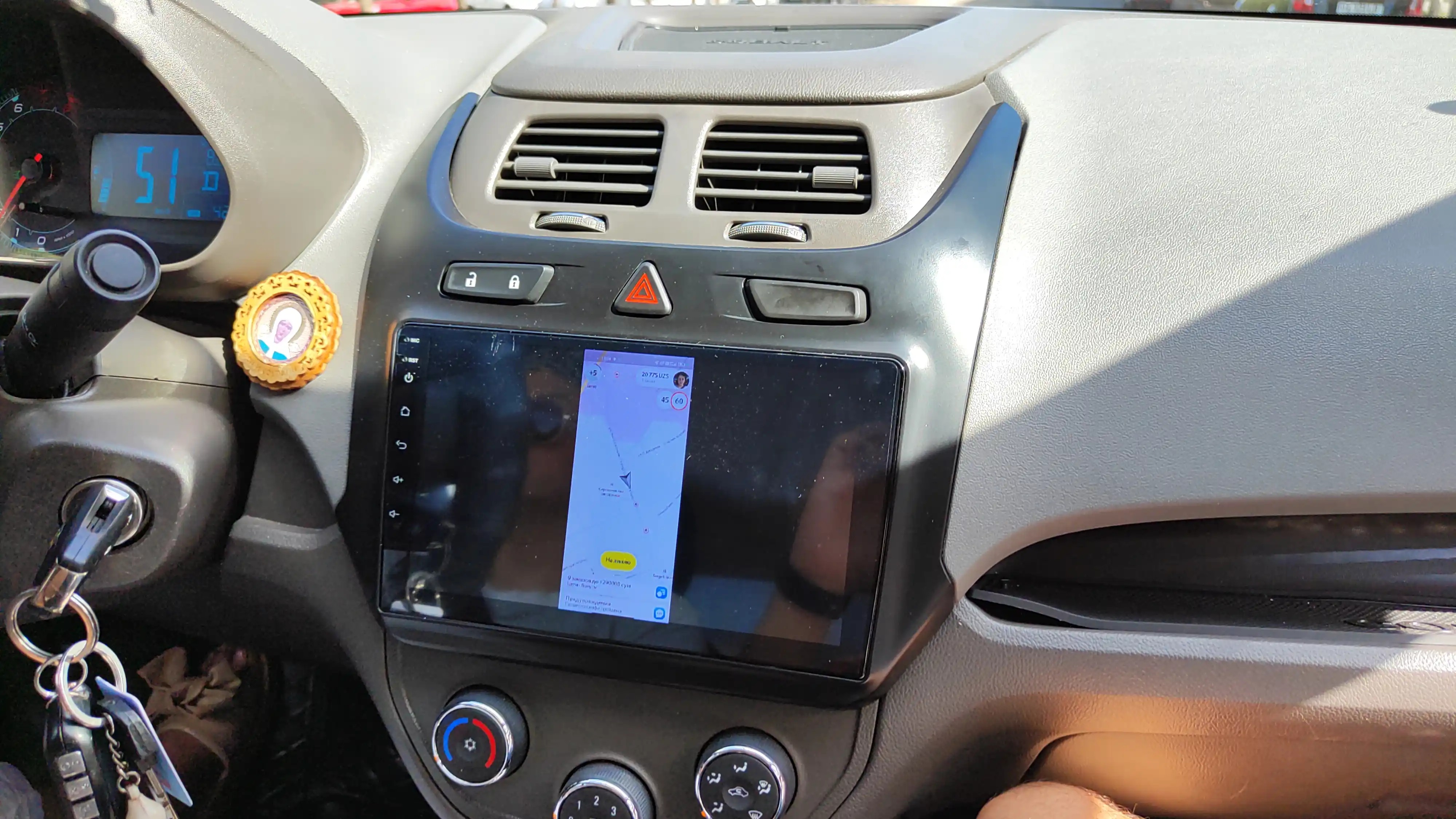 Авто монитор Smart car, 4 / 64 ГБ, c рамкой, голосовое управление