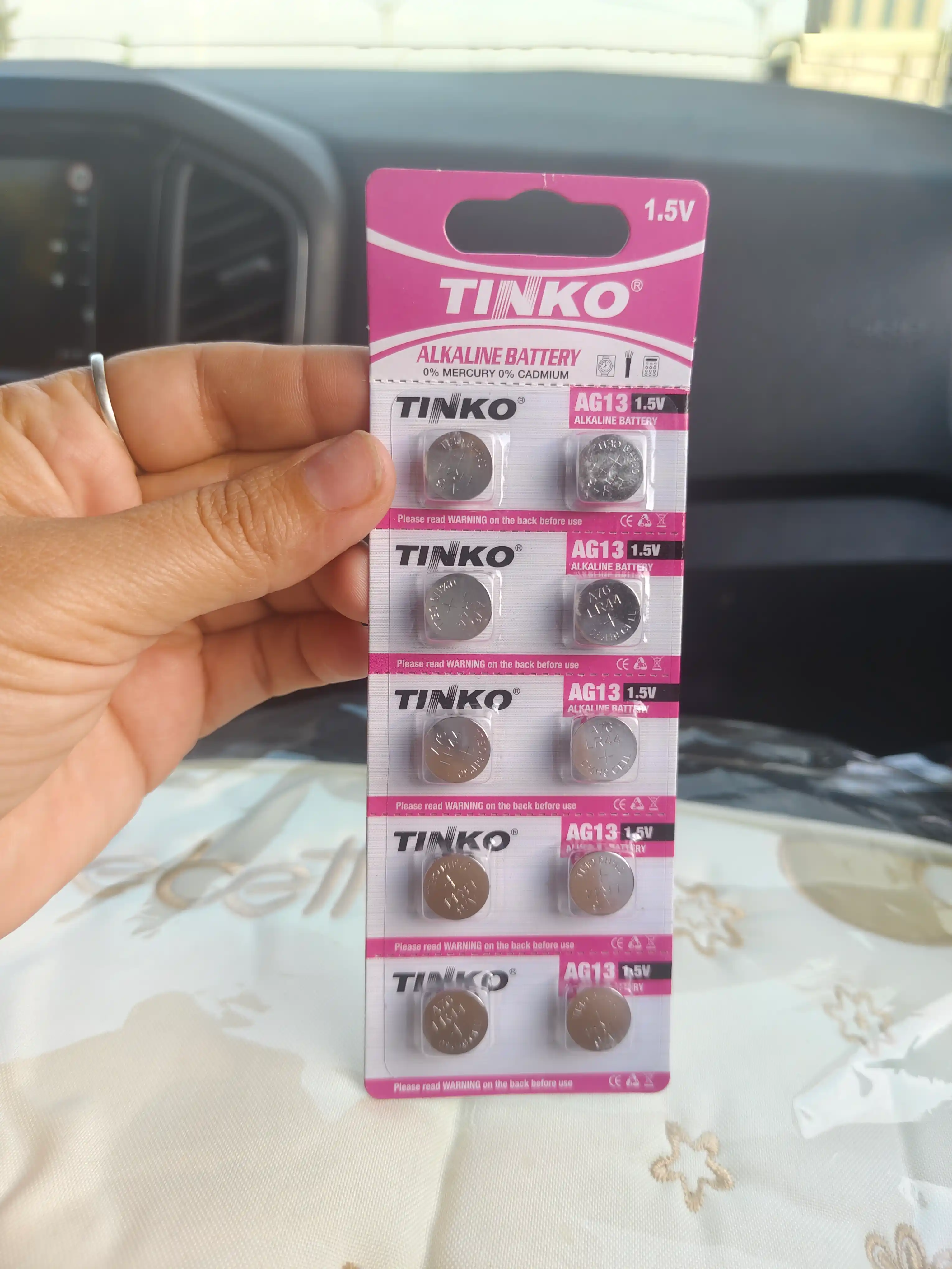 Tugmali batareya markasi Tinko AG 13 LR44, A76 1.5V, 10 dona