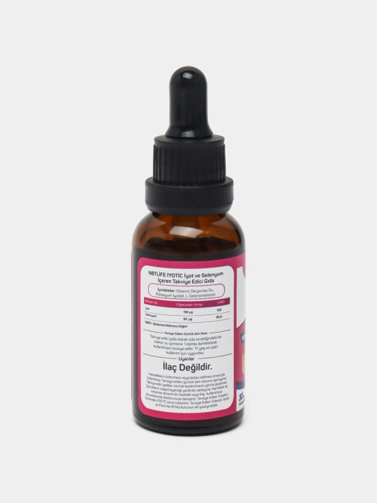 NBT Life yotic suyuq yod tomchisi selen bilan, 30 ml