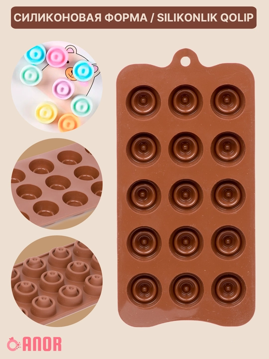 Shokolad uchun forma, dubay, siliko'n qolip, konfet uchun formochka, qandolat uchun mold - 