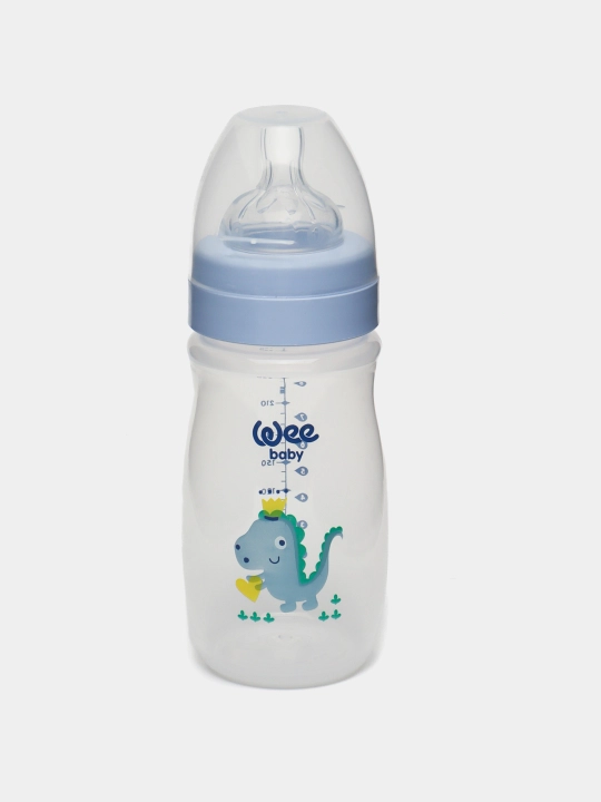 Keng bo'yinli oziqlantirish shishasi Classic Plus 250 ml so'rg'ich №1 Wee baby - 