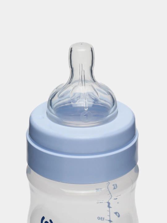 Keng bo'yinli oziqlantirish shishasi Classic Plus 250 ml so'rg'ich №1 Wee baby